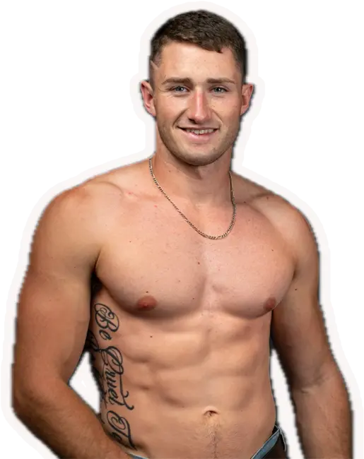 Large photo of shirtless LuckyLadd Joel Melbourne