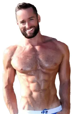 Photo of shirtless Lucky Ladd Lucas