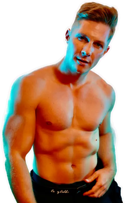 Large photo of shirtless LuckyLadd Joshua