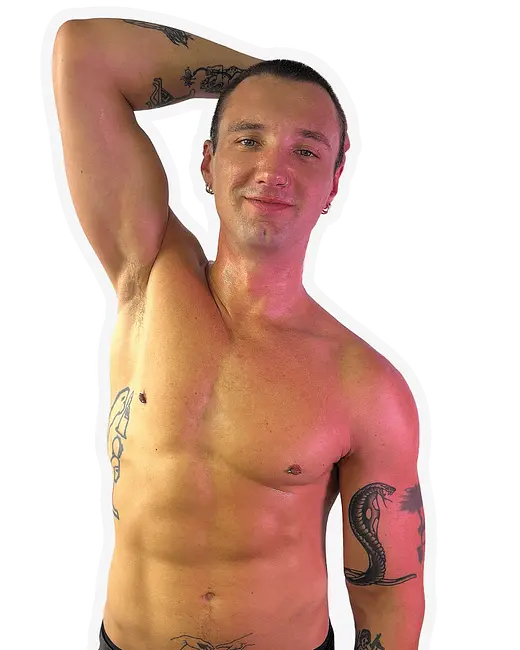 Large photo of shirtless LuckyLadd brad