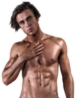 Photo of shirtless Lucky Ladd Tyler