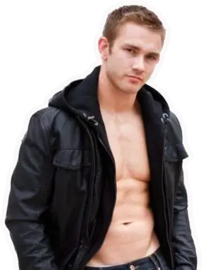 Photo of shirtless Lucky Ladd Royce