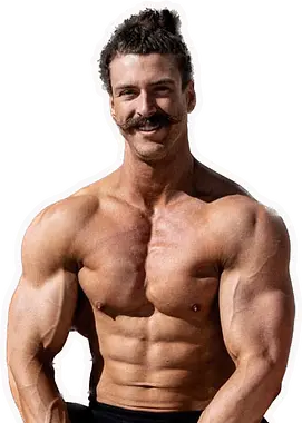 Photo of shirtless Lucky Ladd Peter