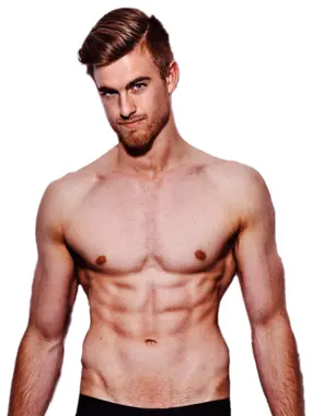 Photo of shirtless Lucky Ladd Josh