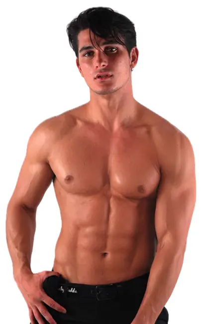 Large photo of shirtless LuckyLadd Lorenzo