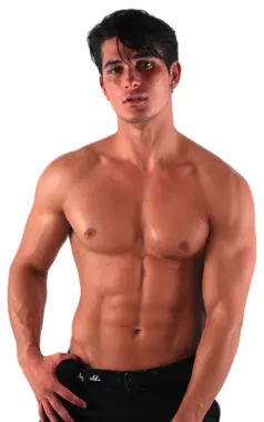 Photo of shirtless Lucky Ladd Lorenzo