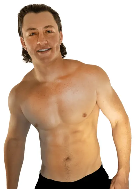 Large photo of shirtless LuckyLadd Sam