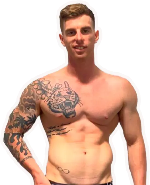 Large photo of shirtless LuckyLadd Chase